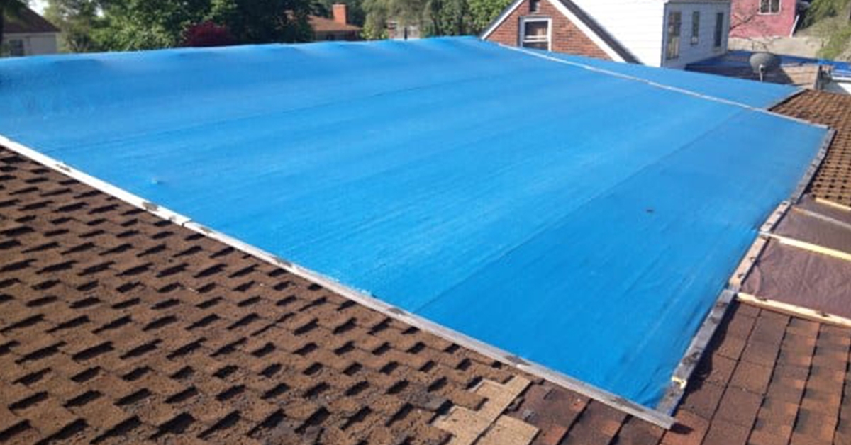 Roof Tarps and/or Board-ups Are a Quick Temporary Fix When You Have Roof Damage